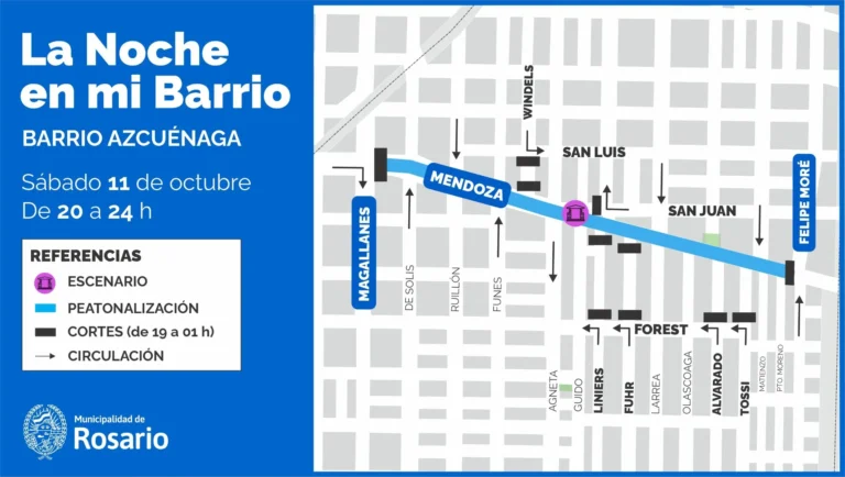 Azcuénaga se prepara para vivir una nueva edición de La Noche en mi Barrio