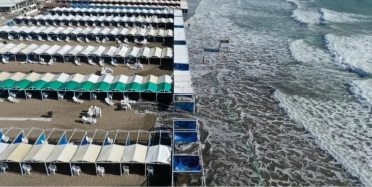 Frío y sudestada en Mar del Plata