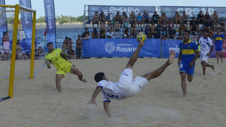 Fútbol playa: comenzó la Playa Olímpica y Argentino vapuleó a Boca en la arena de La Florida