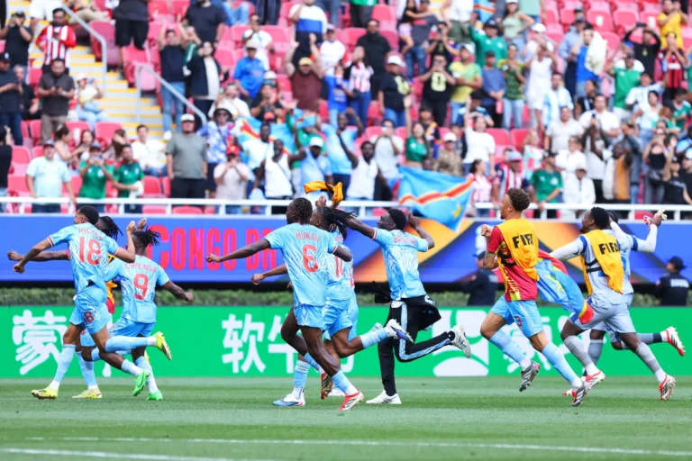 Celebración de la selección de la República Democrática del Congo tras clasificar al Mundial 2026.