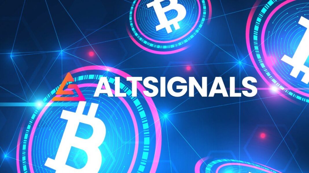 Logotipo de AltSignals y representación gráfica de un token criptográfico ASI