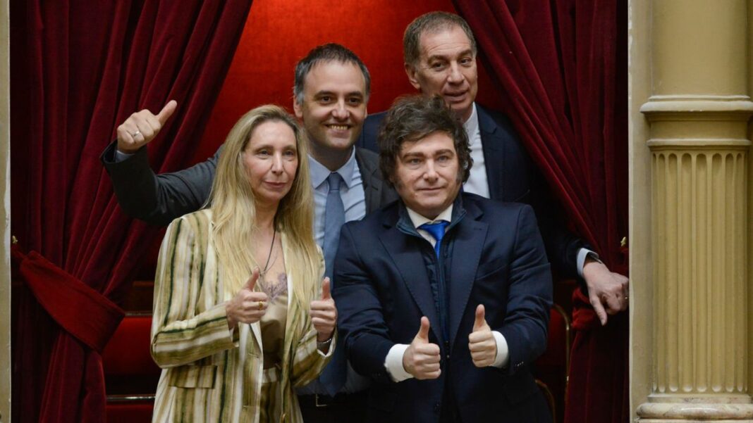 Ilustración de un debate político en el Congreso de la Nación