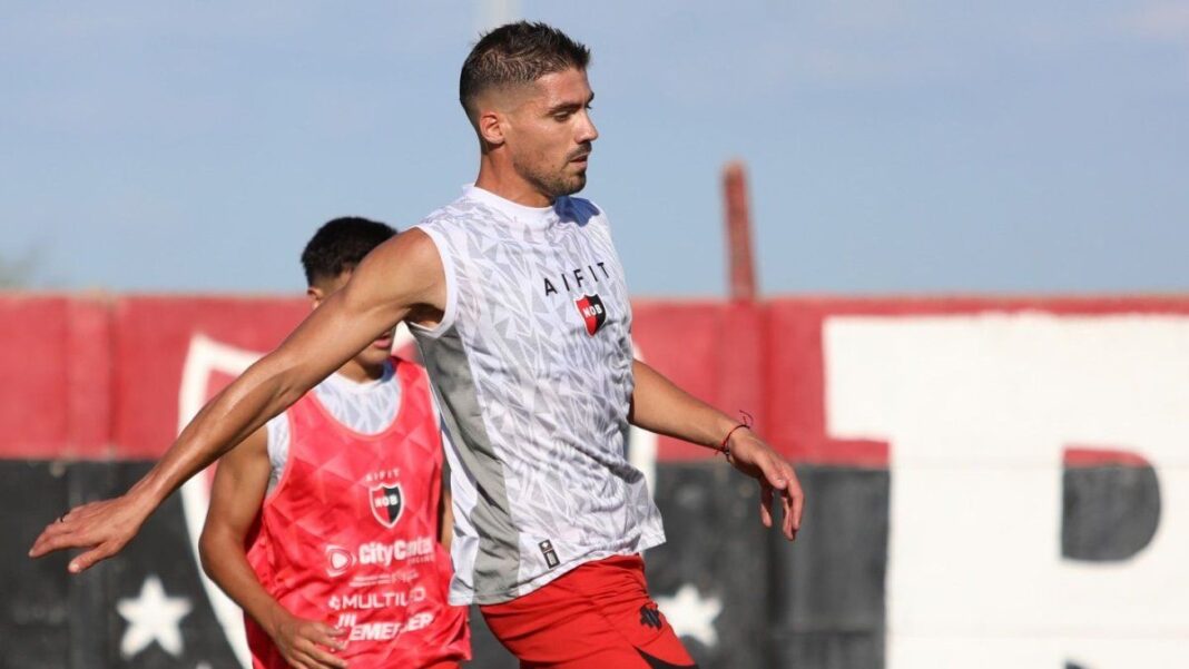 Fabián Noguera, defensor de Newell's Old Boys, durante un entrenamiento.