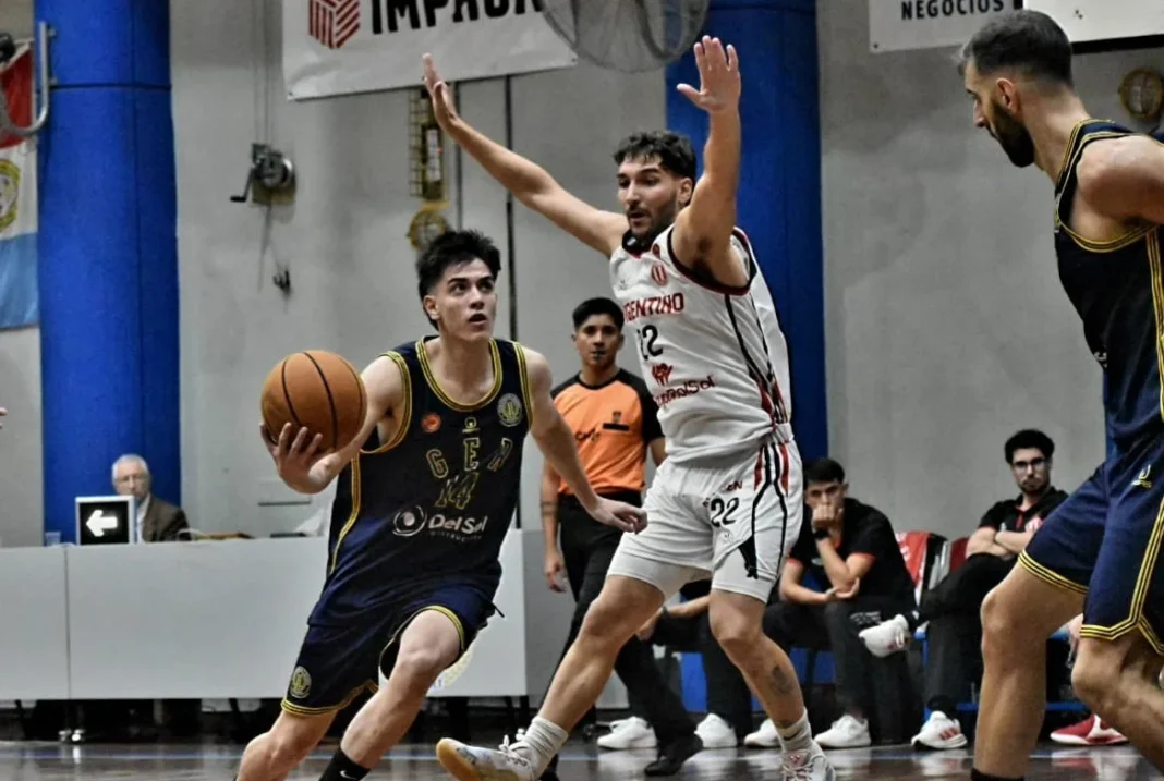 Partido de básquet entre Gimnasia y Argentino de Marcos Juárez por la Liga Federal