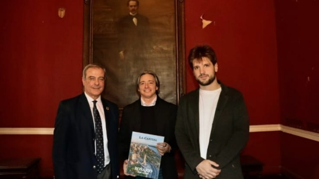 Christian Asinelli y Susana Edjang durante su visita a Rosario