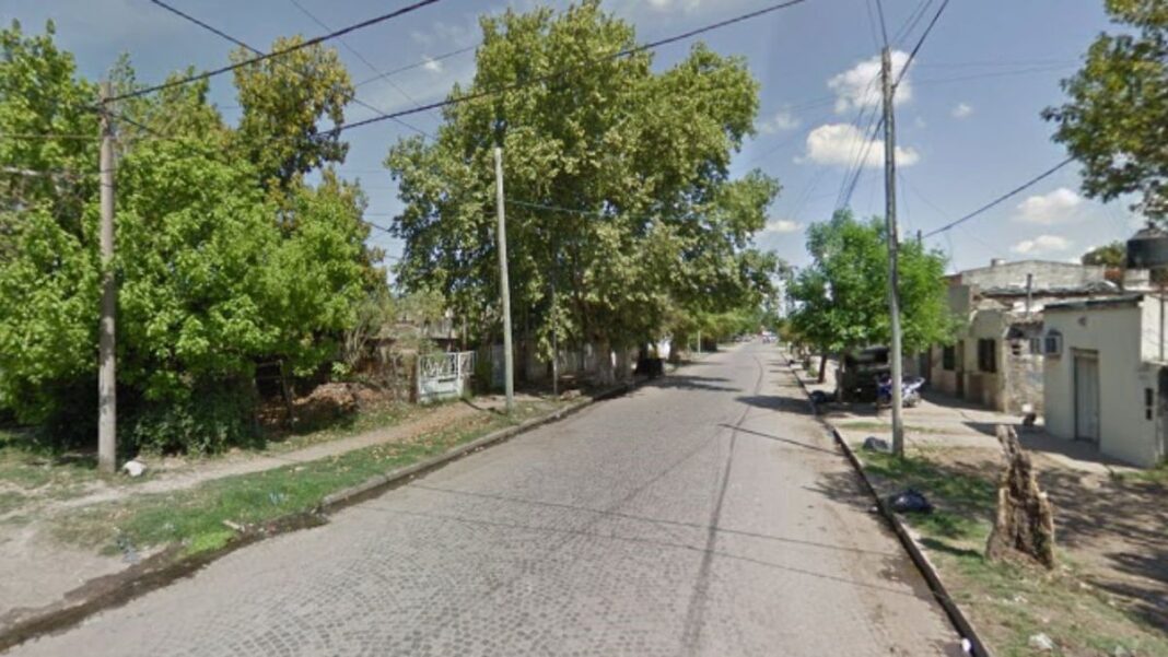 Vista de la zona donde ocurrió el ataque a balazos en Rosario