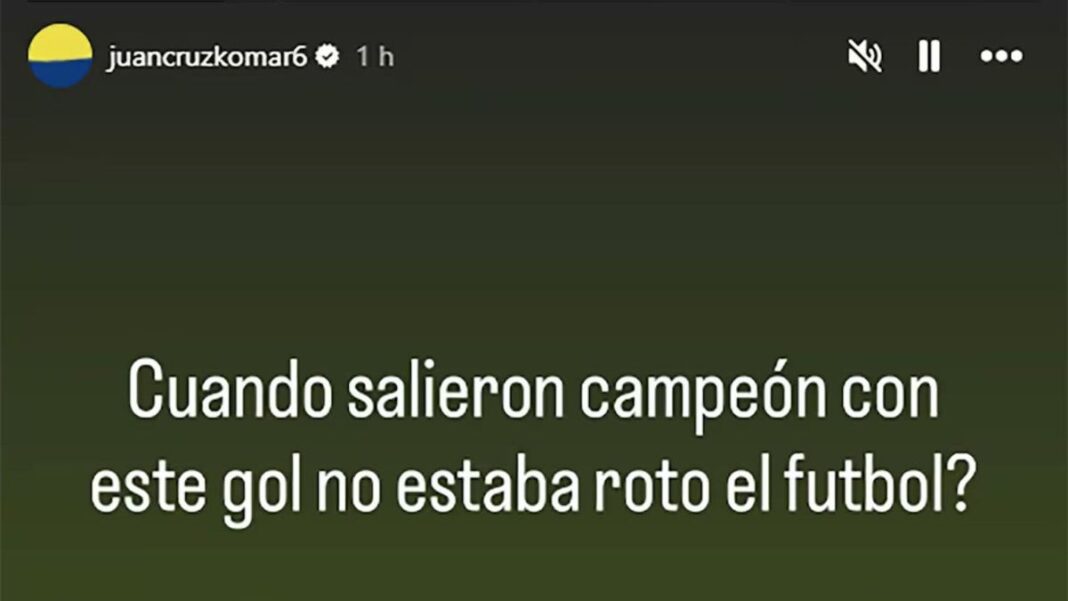 Juan Cruz Komar, defensor de Rosario Central, en una imagen de archivo