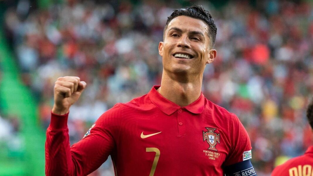 Cristiano Ronaldo durante un partido con la selección de Portugal
