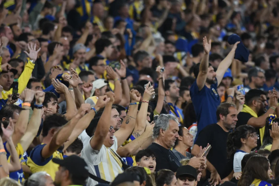 Jugadores de Rosario Central en un partido de playoffs