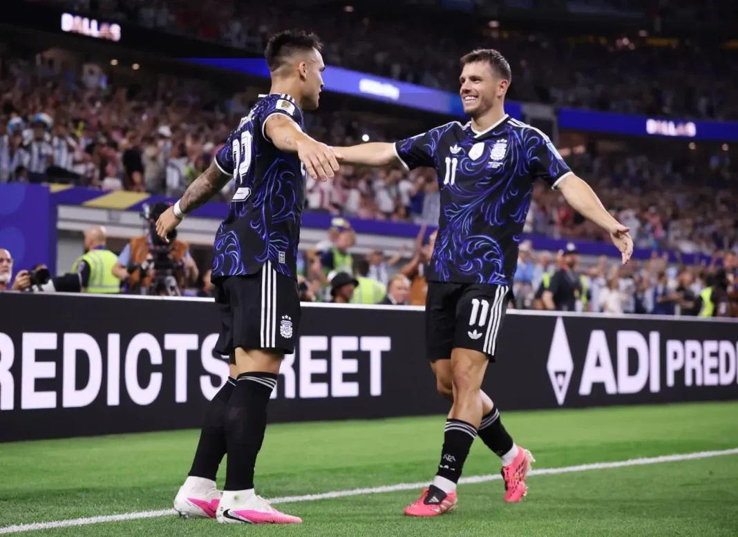 Selección argentina celebrando un gol ante Jordania en el Mundial 2026