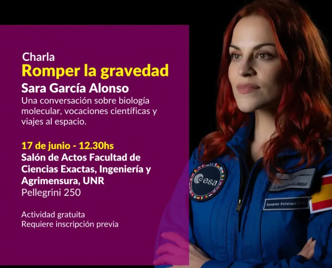 Sara García Alonso astronauta española en conferencia