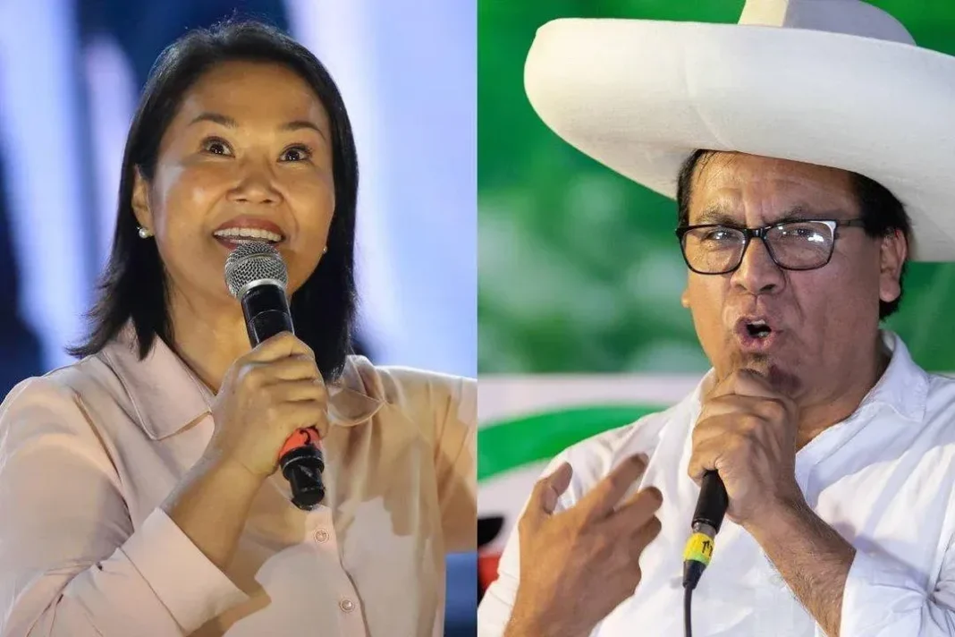 Keiko Fujimori y Roberto Sánchez en balotaje presidencial de Perú