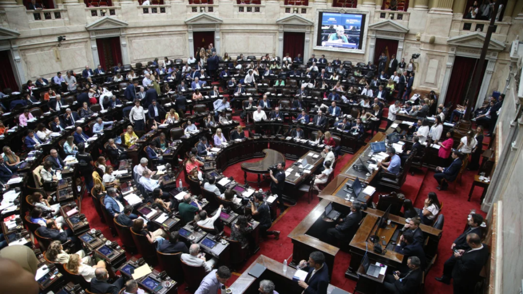 Sesión de la Cámara de Diputados en el Congreso de la Nación