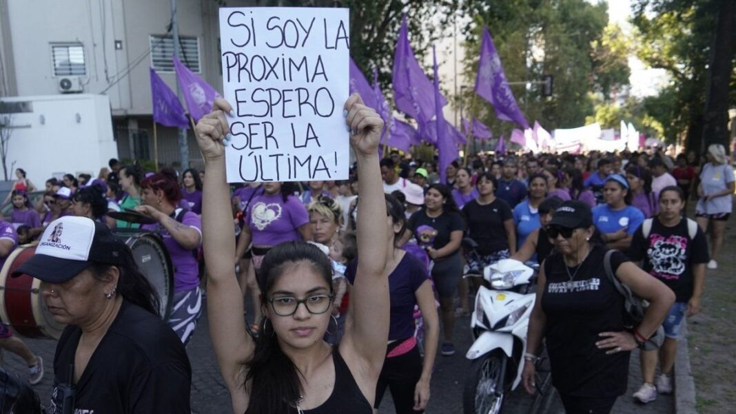 Gráfico del Observatorio Mercedes Pagnutti con datos de femicidios en Argentina 2026