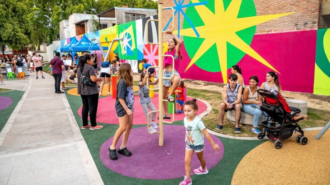 Plaza renovada por el Presupuesto Participativo en Rosario