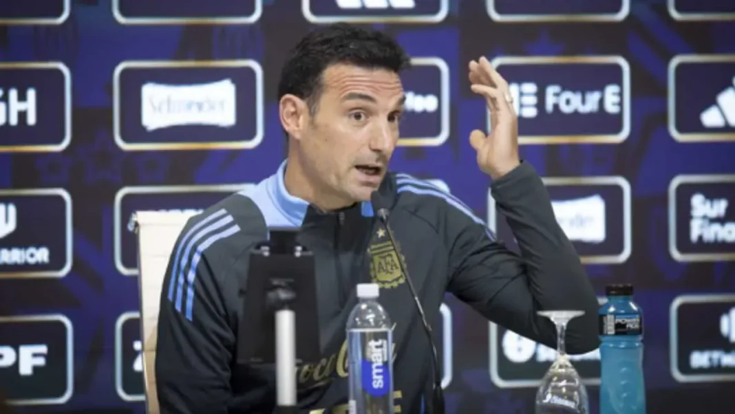 Lionel Scaloni en conferencia de prensa