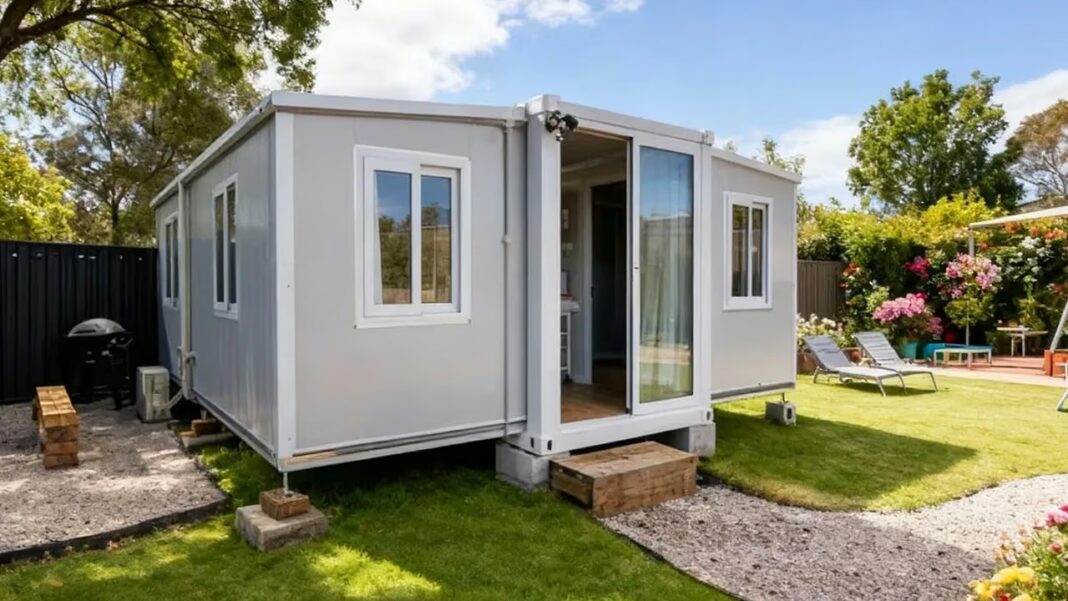Vivienda modular china montada en un terreno en Mendoza