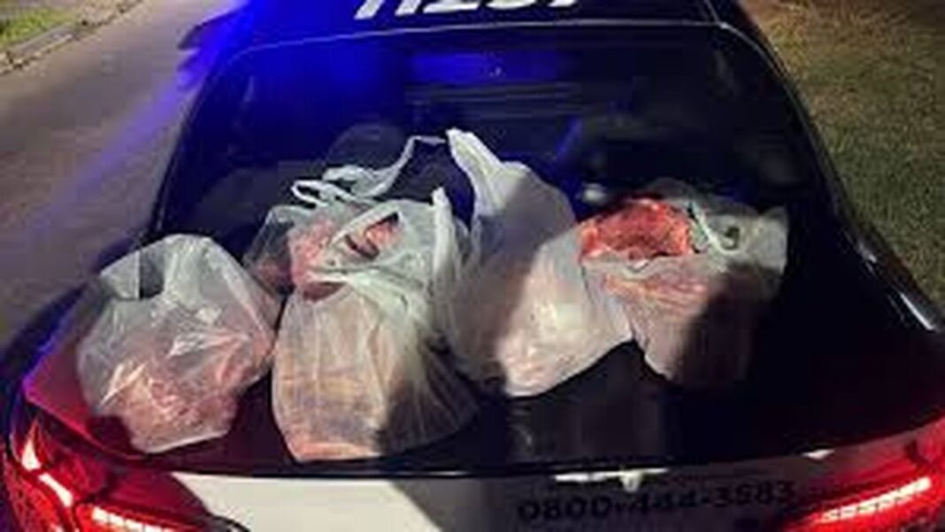 Captura de cuatro personas con 20 kilos de carne en zona oeste