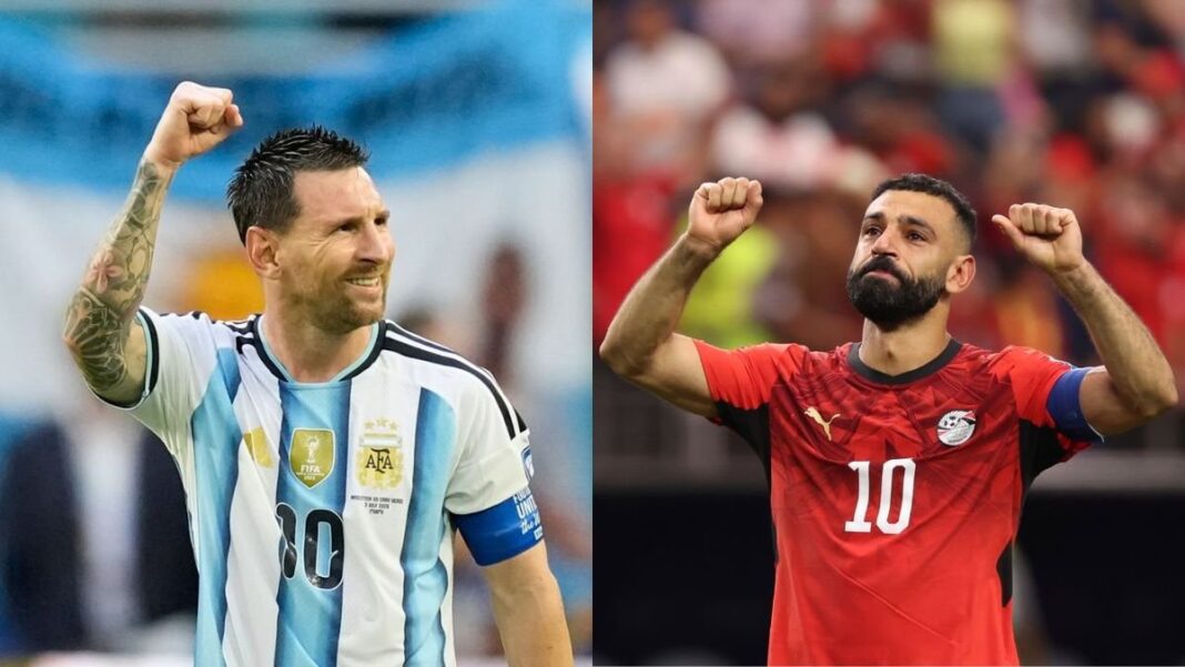 Jugadores de la selección argentina en el campo de juego durante el partido contra Cabo Verde en el Mundial 2026