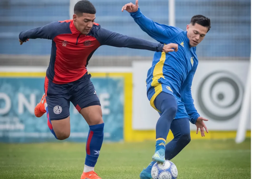 Jugadores de Rosario Central durante un entrenamiento