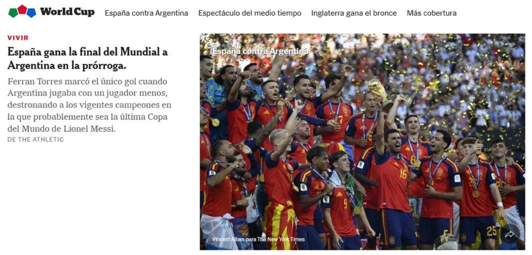 Lionel Messi durante la final del Mundial entre España y Argentina