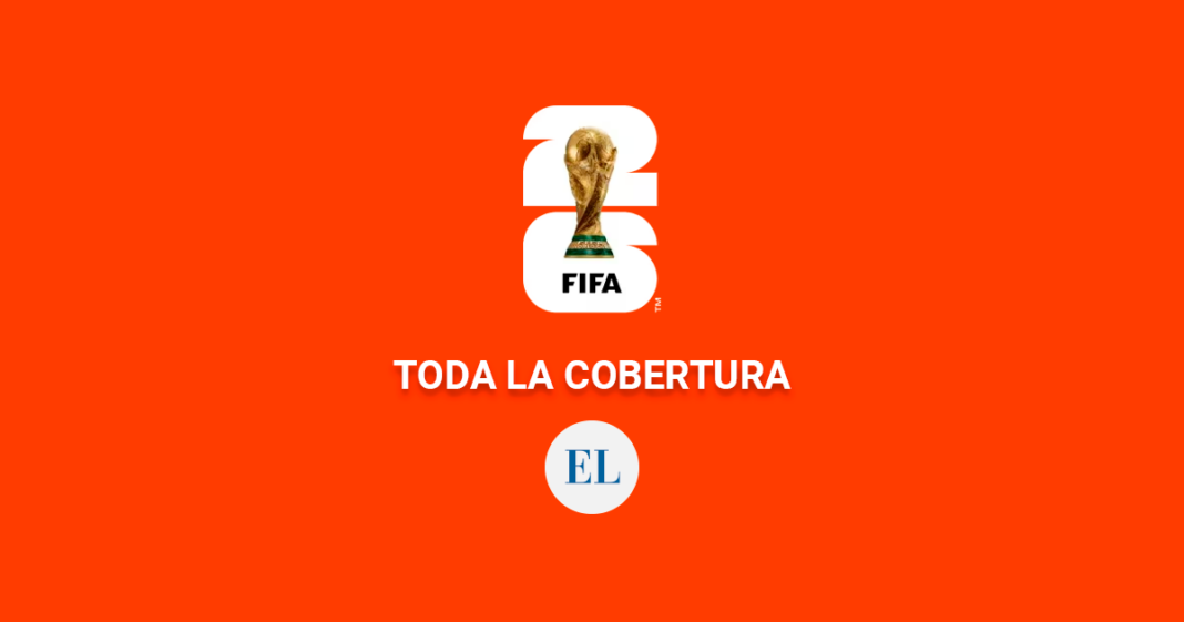 Estadio de fútbol con banderas de países anfitriones del Mundial 2026