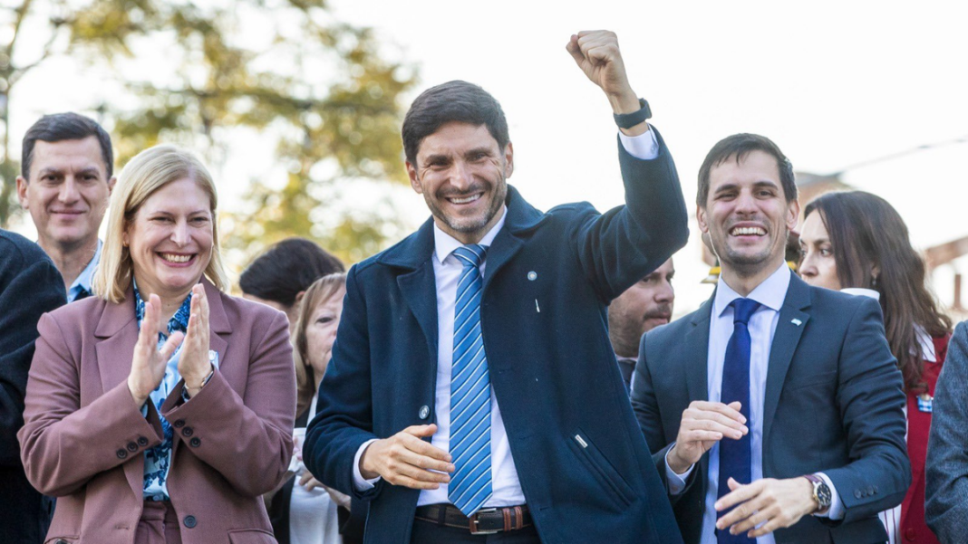 Maximiliano Pullaro durante el acto por el 9 de Julio en Rafaela