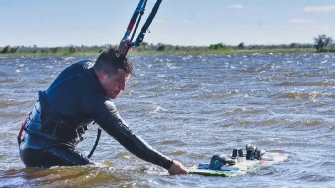Laguna Setúbal en Santa Fe, lugar del accidente de kitesurf