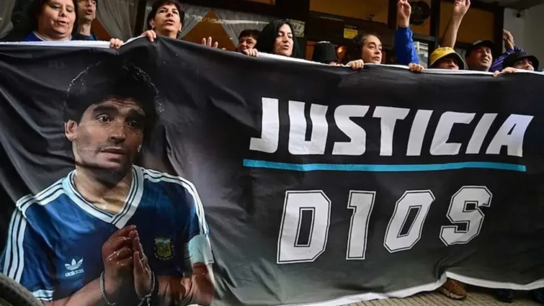 Tribunales de San Isidro durante el juicio por la muerte de Diego Maradona