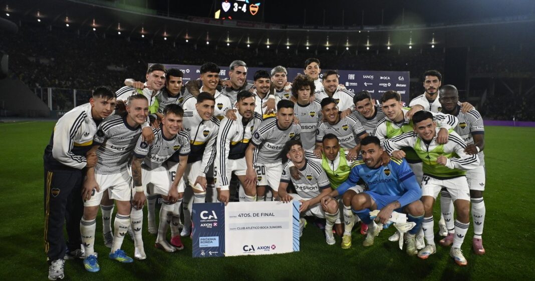 Jugadores de Boca Juniors durante un partido
