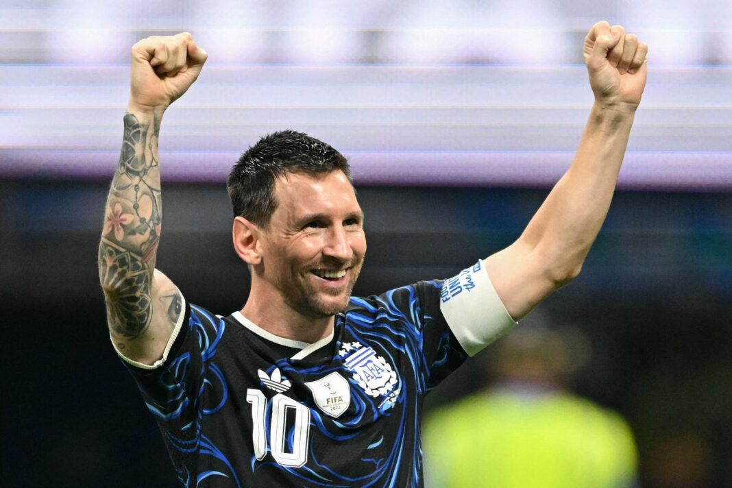 Lionel Messi con la camiseta de la selección argentina