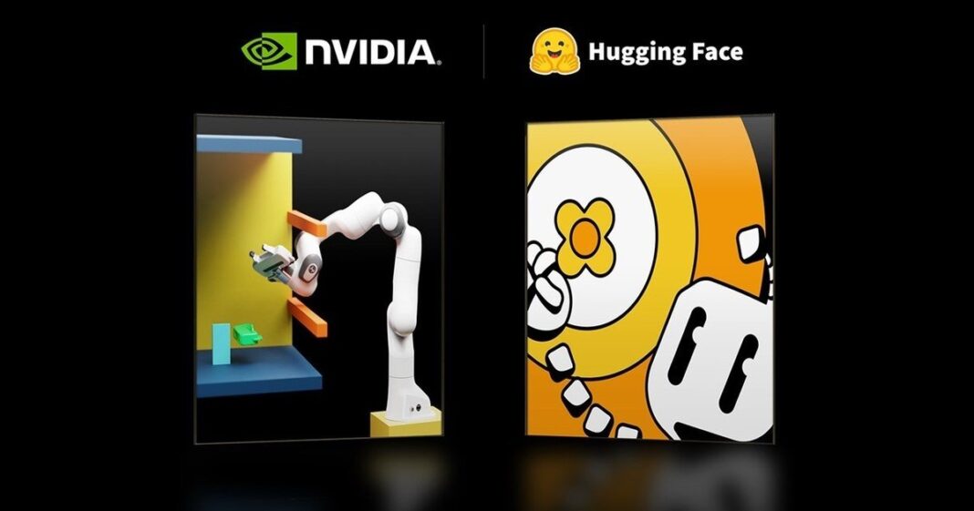 Logotipos de Nvidia y Hugging Face