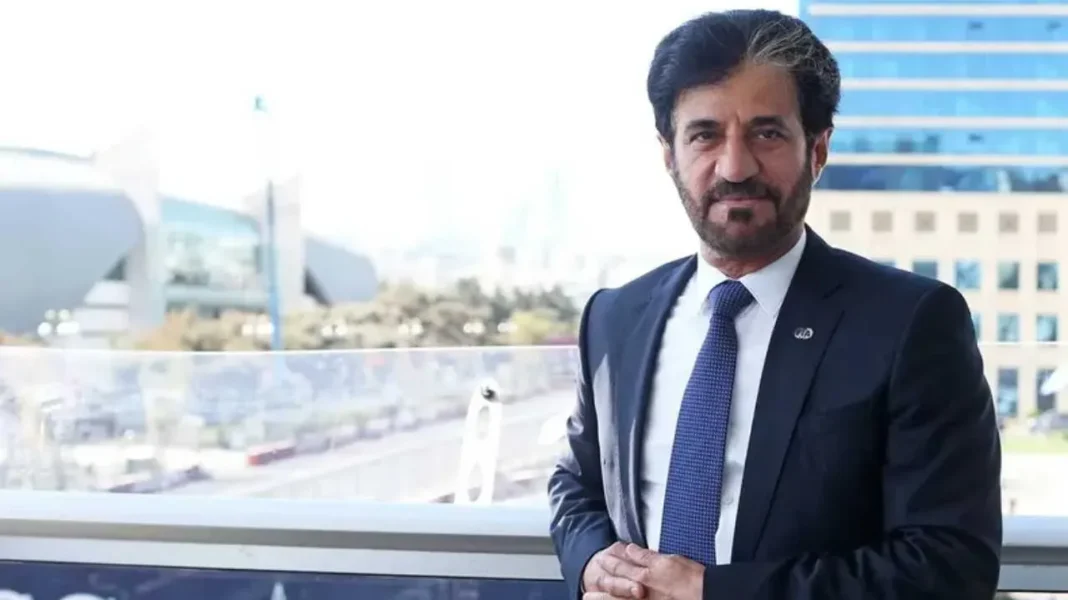 Mohammed Ben Sulayem y Jorge Macri durante la reunión sobre el autódromo Oscar y Juan Gálvez