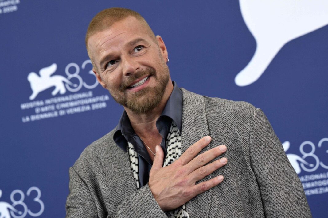 Ricky Martin en la presentación de 'Hombre al agua' en el Festival de Venecia
