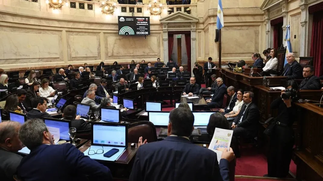 Sesión en el Senado de la Nación durante la aprobación de la Ley de Inocencia Fiscal II