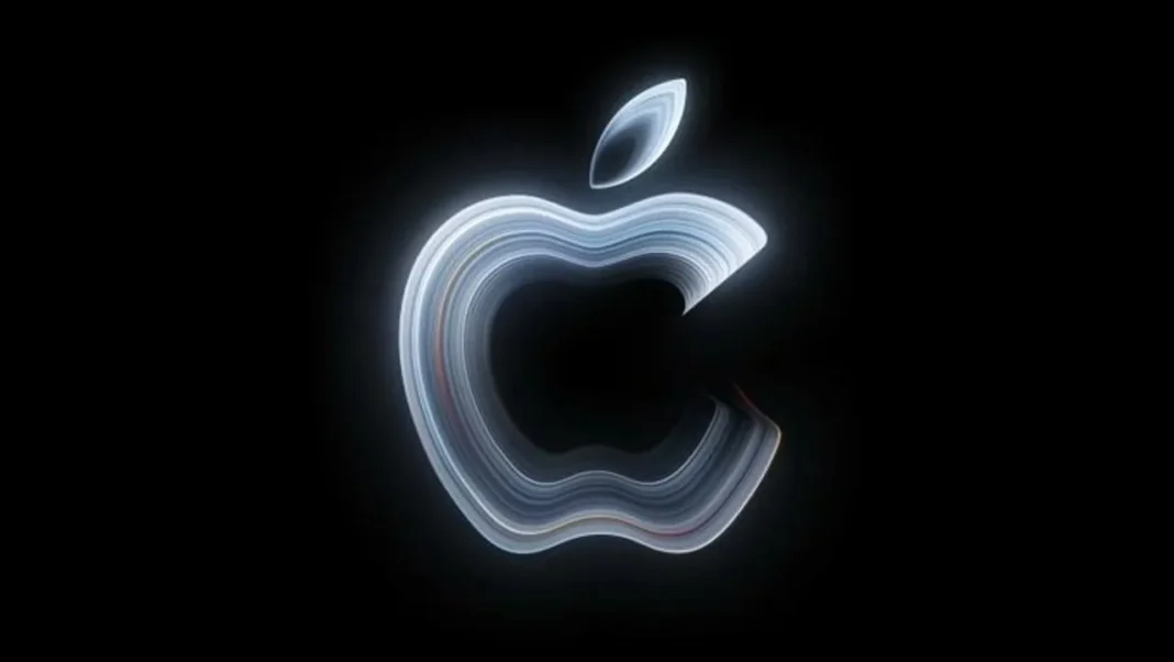 Logo de Apple en una pantalla