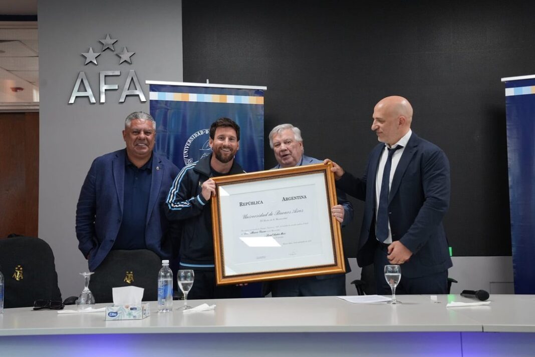 Lionel Messi durante un partido con la Selección argentina